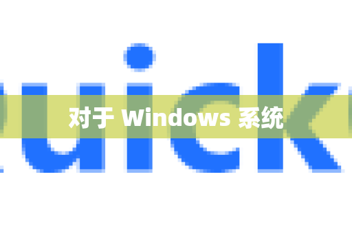 对于 Windows 系统
